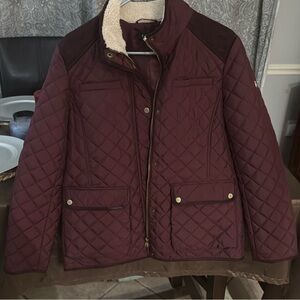 Women's Quilted Burgundy Jacket